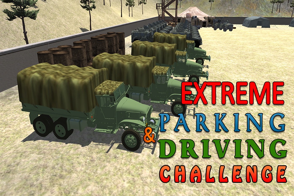 Army Cargo Truck Simulator - Deliver food supplies to military camps in this driving simulation game screenshot 3