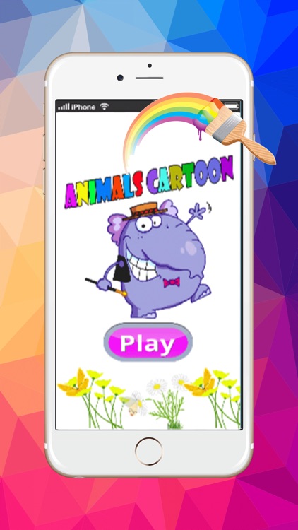 Animals Cartoon art pad : Learn to paint and draw animals coloring pages printable for kids free