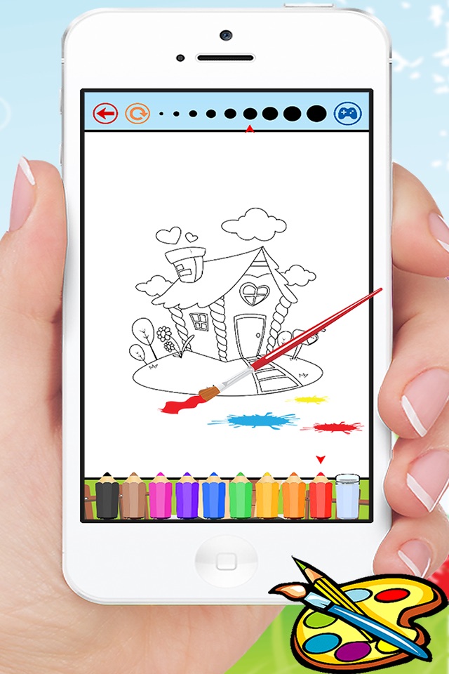 Dream House Coloring Book - Home Drawing for Kid free Games screenshot 3