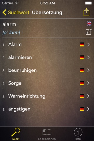 iWort offline wörterbuch screenshot 3