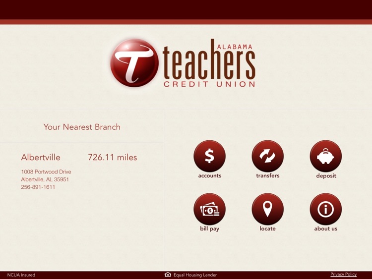 Alabama Teachers CU for iPad