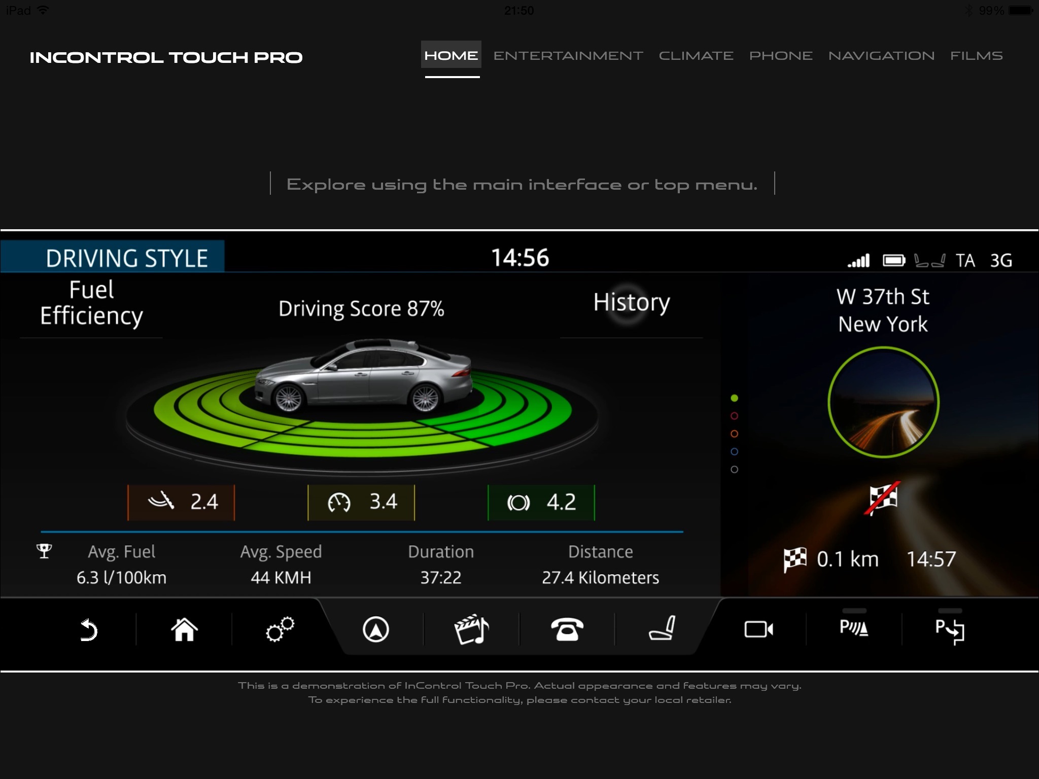 Jaguar InControl Touch Pro Tour screenshot 3