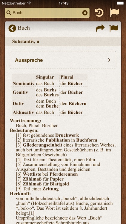 German dictionary BigDict FREE - offline comprehensive wordbook