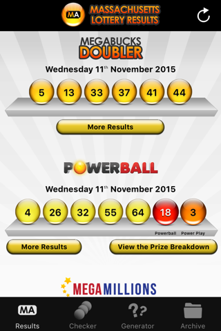 Massachusetts Lotto Results screenshot 2