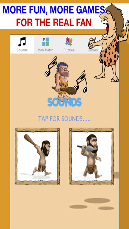 Silly Caveman Games for Toddlers - Stone Puzzles and Sounds screenshot-4