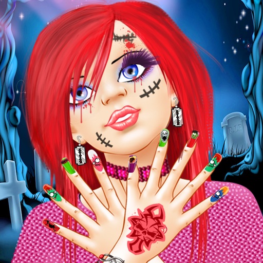 Monster Girl Long Nails Makeover saloon in Scary House