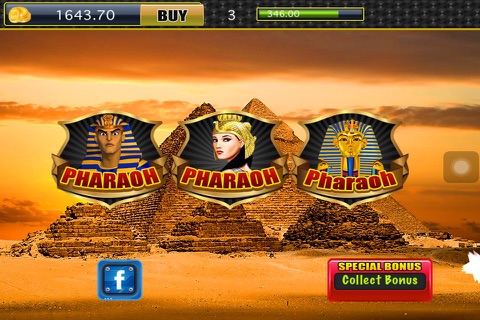 Slots - Pharaoh's Grand Casino - Play Pro Slot Machines for Fun! screenshot 2
