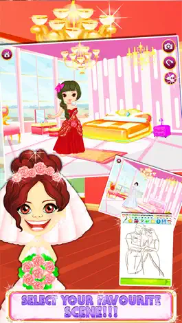 Game screenshot Wedding Girl Dress Up Salon Room Designing and Painting hack