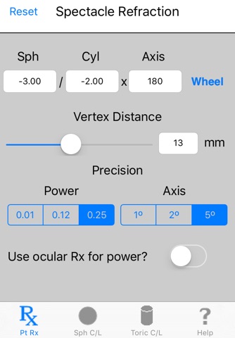 Opticalc Contact Lens Calc screenshot 2