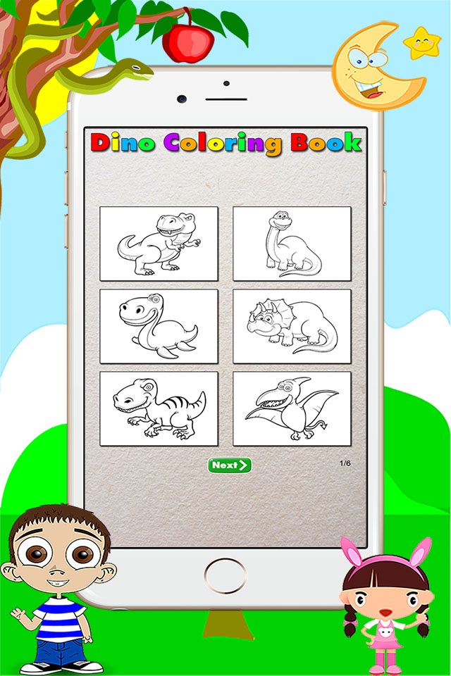 Dino Coloring Book - Dinosaur Drawing for Kids Free Games screenshot 2