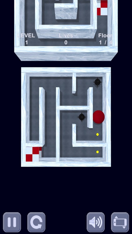 Ice cube. Labyrinth 3D