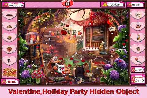 Valentine Holiday Party Hidden Object screenshot 4