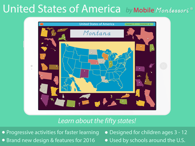 United States Of America LITE - A Montessori Approach To Geo(圖1)-速報App