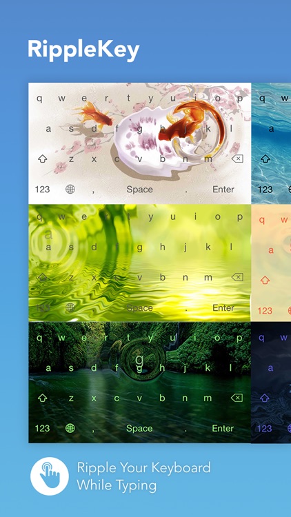 RippleKey - Ripple your typing, customize your keyboard backgrounds, colors screenshot-0