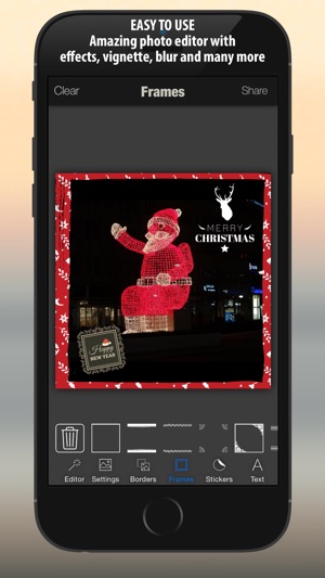 Xmas Photo Card Maker : 聖誕節快樂 & 新年快樂 - 背景, 相框 & 貼紙(圖4)-速報App