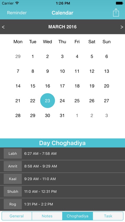 Hindu Calendar: A Tithi Calendar and Tithi Reminder
