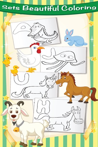 ABC Alphabet Coloring Page Drawing with Cute Animal screenshot 3