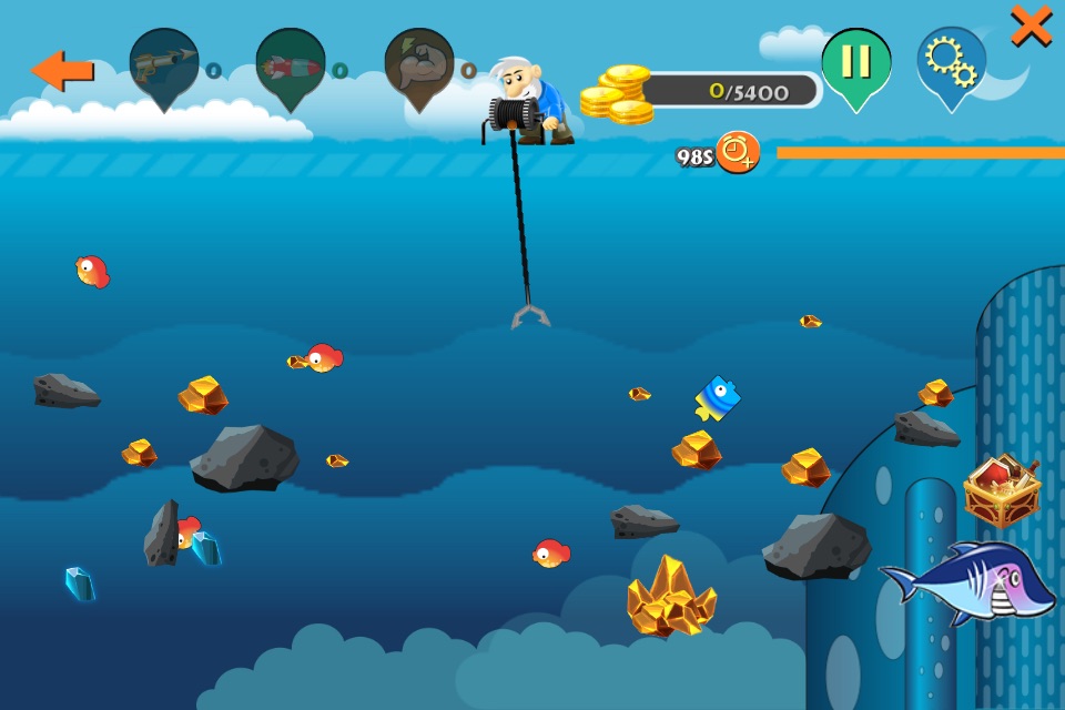 Gold Miner Deluxe - Digger In Deep Sea screenshot 2