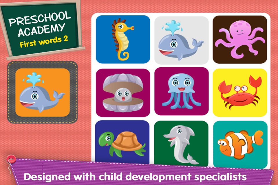 First Words 2 -  English : Preschool Academy educational matching game for Pre-k and kindergarten children screenshot 3