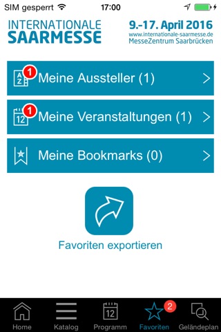 Intern. Saarmesse 2016 screenshot 2