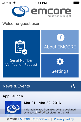 EMCORE Customer Portal App screenshot 3