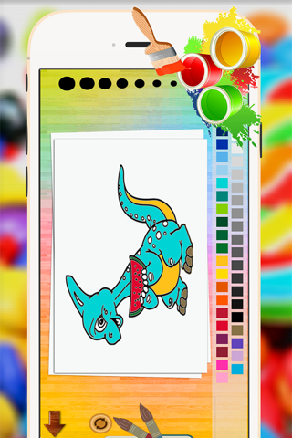 Little Dinosaur Coloring Pages Kids Painting Game screenshot 4
