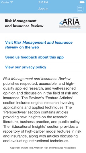 Risk Management and Insurance Review(圖2)-速報App