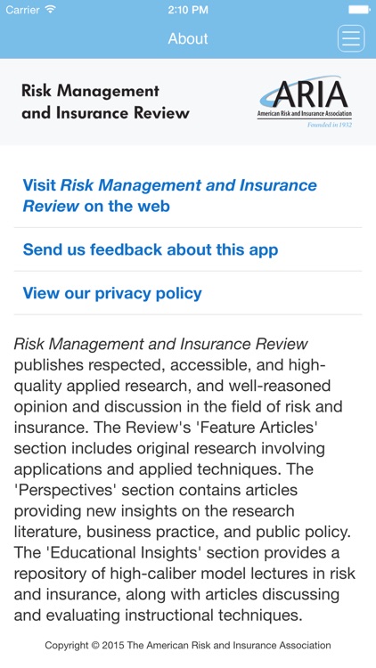 Risk Management and Insurance Review