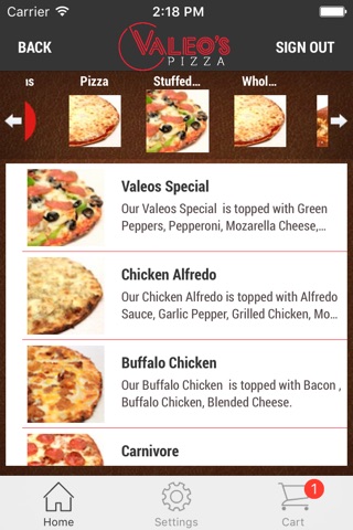 Valeo's Pizza screenshot 3