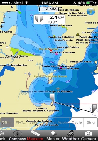 Boating Urugua to São Paulo - Brazil HD- offline nautical charts for cruising fishing sailing and diving screenshot 2