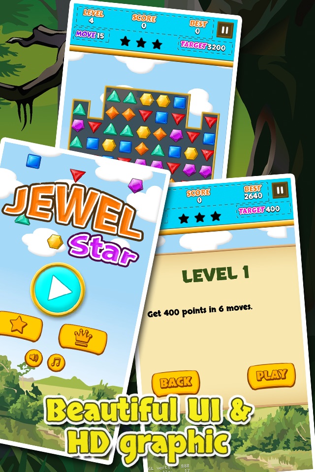 Jewel Star Match 3 game screenshot 3