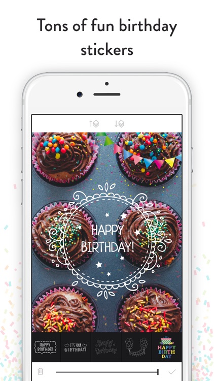 Birthday Stickers - Frames, Balloons and Party Decor Photo Overlays