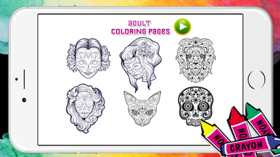 How to cancel & delete Adult Coloring Pages with Skull Patterns Free from iphone & ipad 2