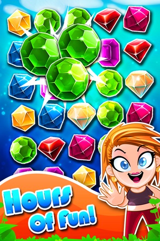 Jewel's Pop 2 Match-3 - diamond dream game and kids digger's mania hd free screenshot 3