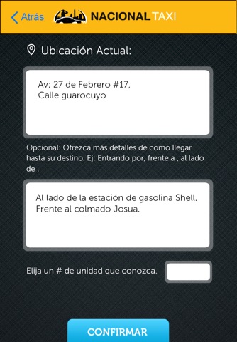 Nacional Taxi App screenshot 2
