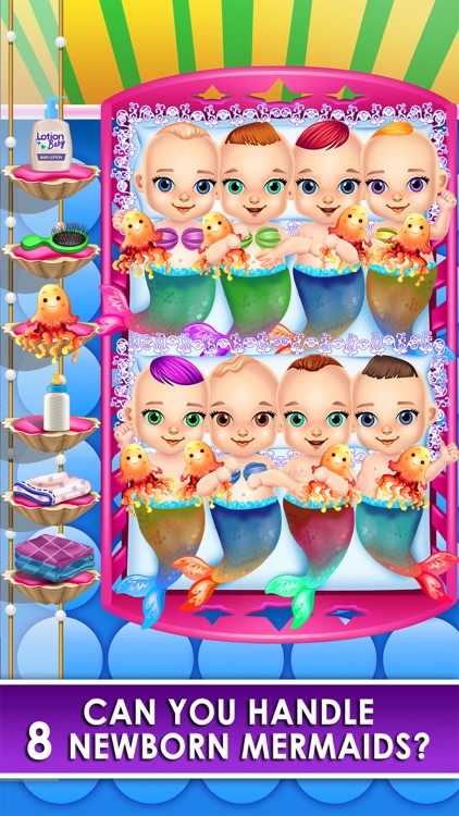 Mommy's Octuplets Newborn Babies - My Mermaid Baby Salon Doctor Game!