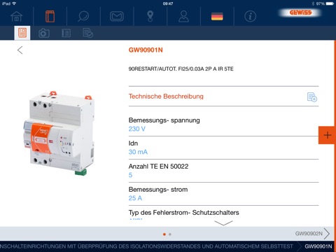 Gewiss TAB Germany screenshot 3