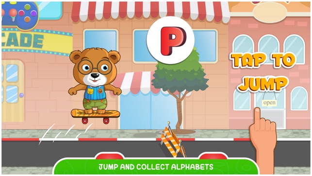 ABC Go Skateboard with Bear Free - Alphabets learning game f(圖2)-速報App