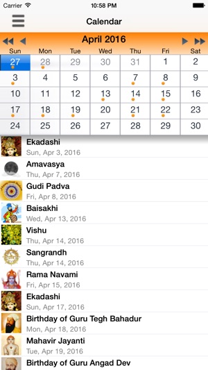 Desi Calendar Plus