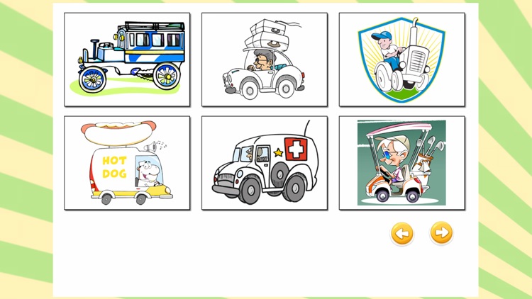 Cute Car Coloring Book