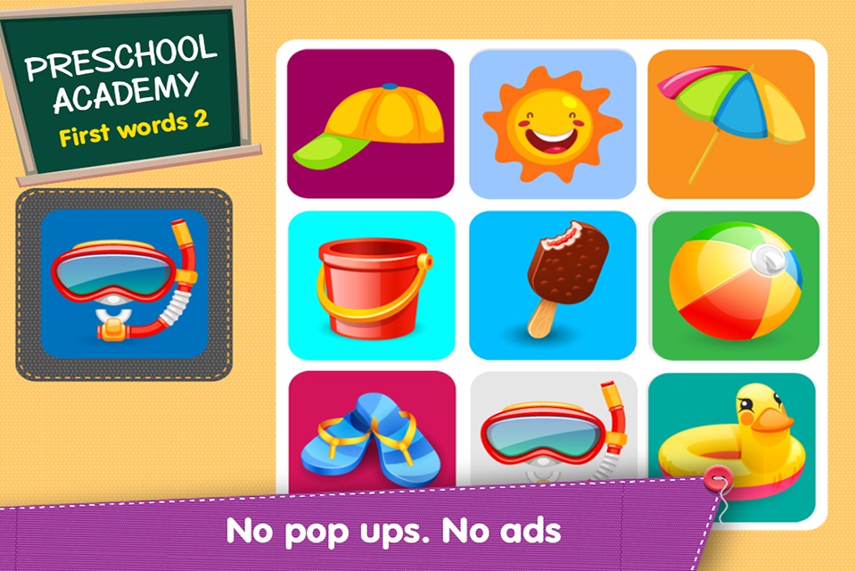 First Words 2 -  English : Preschool Academy educational matching game for Pre-k and kindergarten children screenshot 4