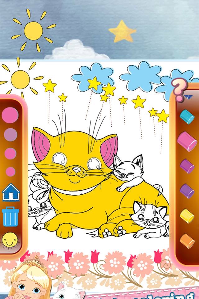 cat coloring book educational games third grade screenshot 4