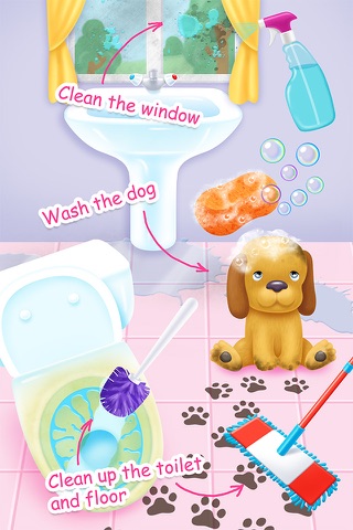 Doll House Cleanup - No Ads screenshot 2