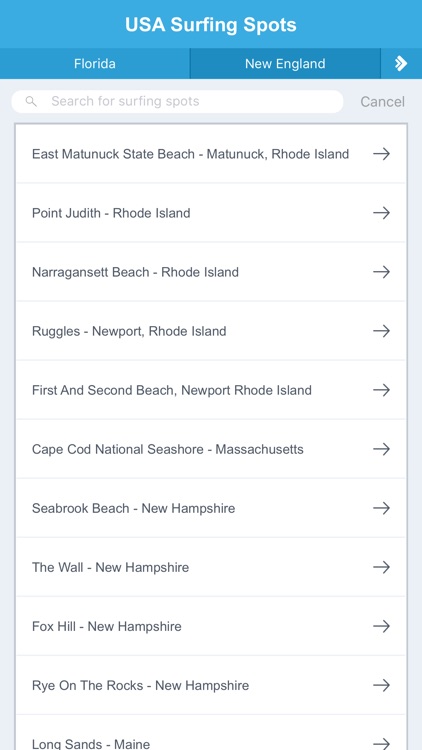 USA Surfing Spots