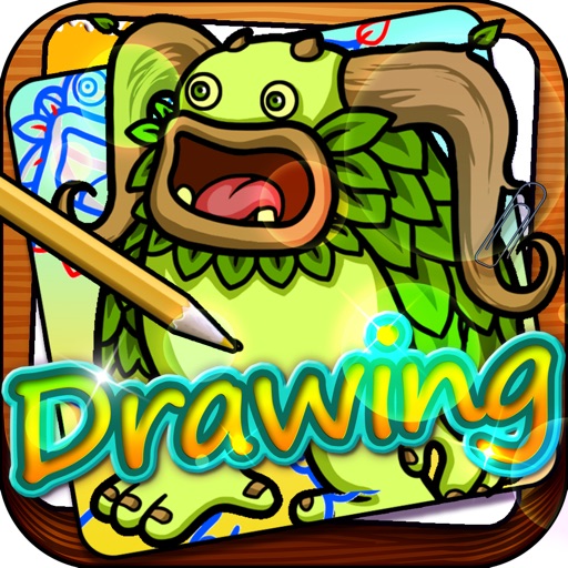Drawing Desk Monsters  : Draw and Paint my Singing Cartoon on The Coloring Book For Kid