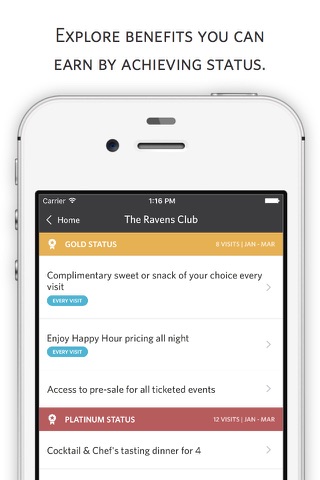 Wisely - Preferred Status & Loyalty at Restaurants screenshot 2