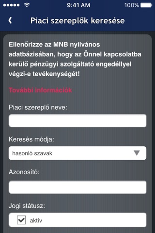 MNB Mobil Pénzügyi Felügyelet screenshot 2