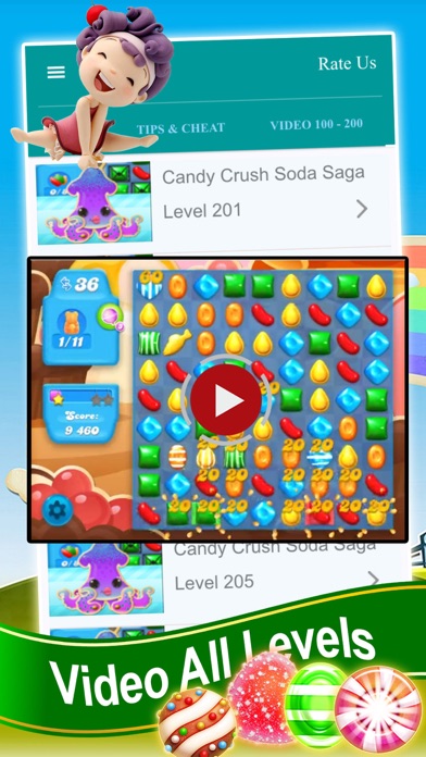 GUIDE FOR CANDY CRUSH SODA SAGA - VIDEO ALL LEVEL 1.0 IOS GAME GIẢI TRÍ GUIDE FOR CANDY CRUSH SODA SAGA - VIDEO ALL LEVEL 1.0 IOS