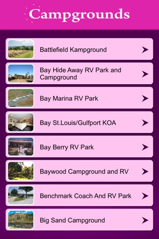 Mississippi Campgrounds and RV Parks screenshot 2