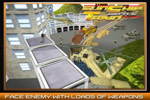 Army Gunship Train Battle 3D screenshot 4